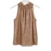 J. Crew Lace Metallic Beige Shimmer Halter Tank Top Blouse XXS