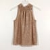 J. Crew Lace Metallic Beige Shimmer Halter Tank Top Blouse XXS