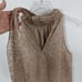 J. Crew Lace Metallic Beige Shimmer Halter Tank Top Blouse XXS