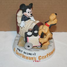 Mickey Mouse A Gentleman's Gentleman 1941 Porcelain Figurine