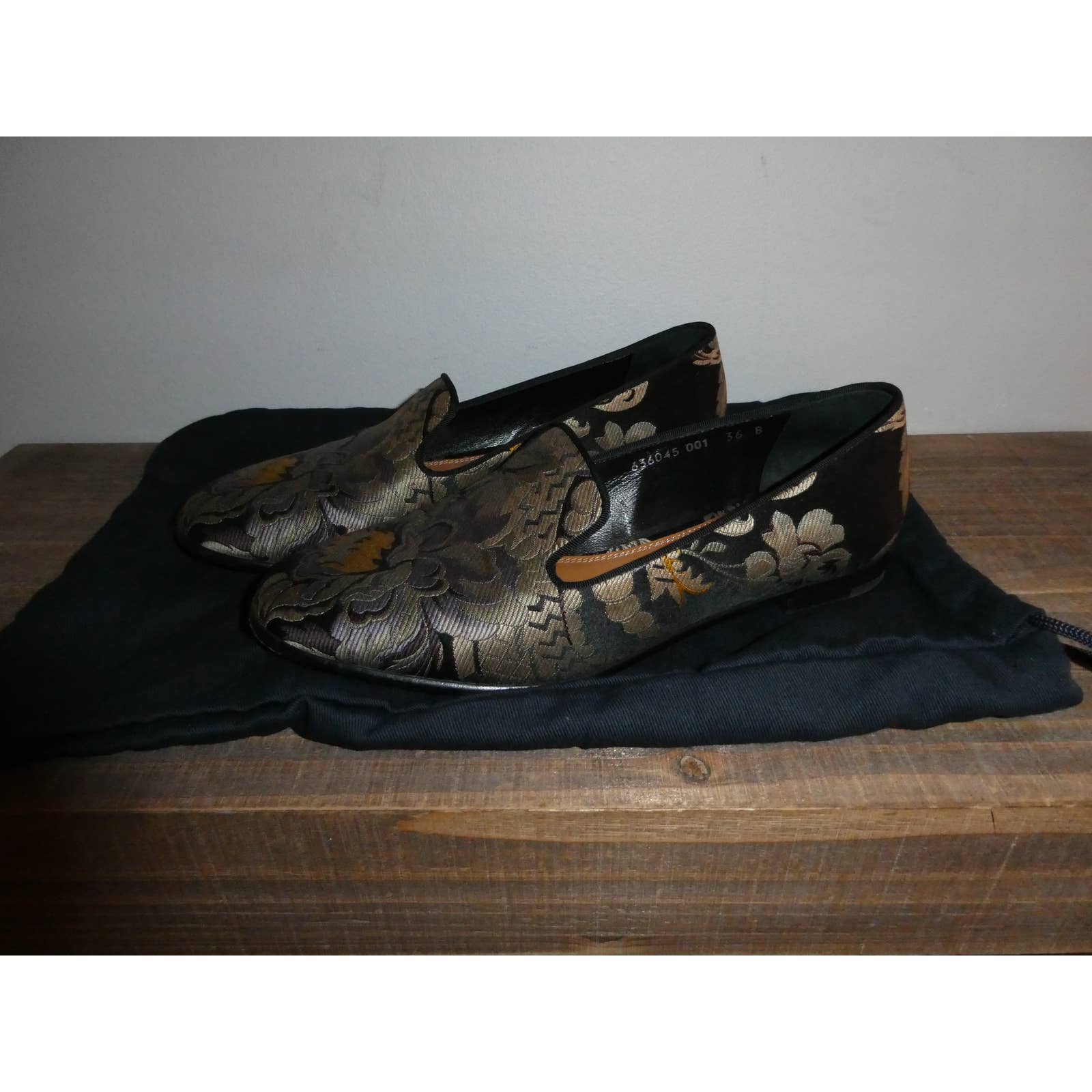 RALPH LAUREN Purple Label Collection jacquard flat shoe, 36B (6)