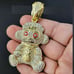 38 BABY Young Boy Monkey Pendant & Iced Box Lock Cuban Chain Hip Hop Necklace