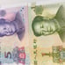 Two of China 5 Yuan and 1 Yuan Banknote Unc Paper Money Mao Tse tung