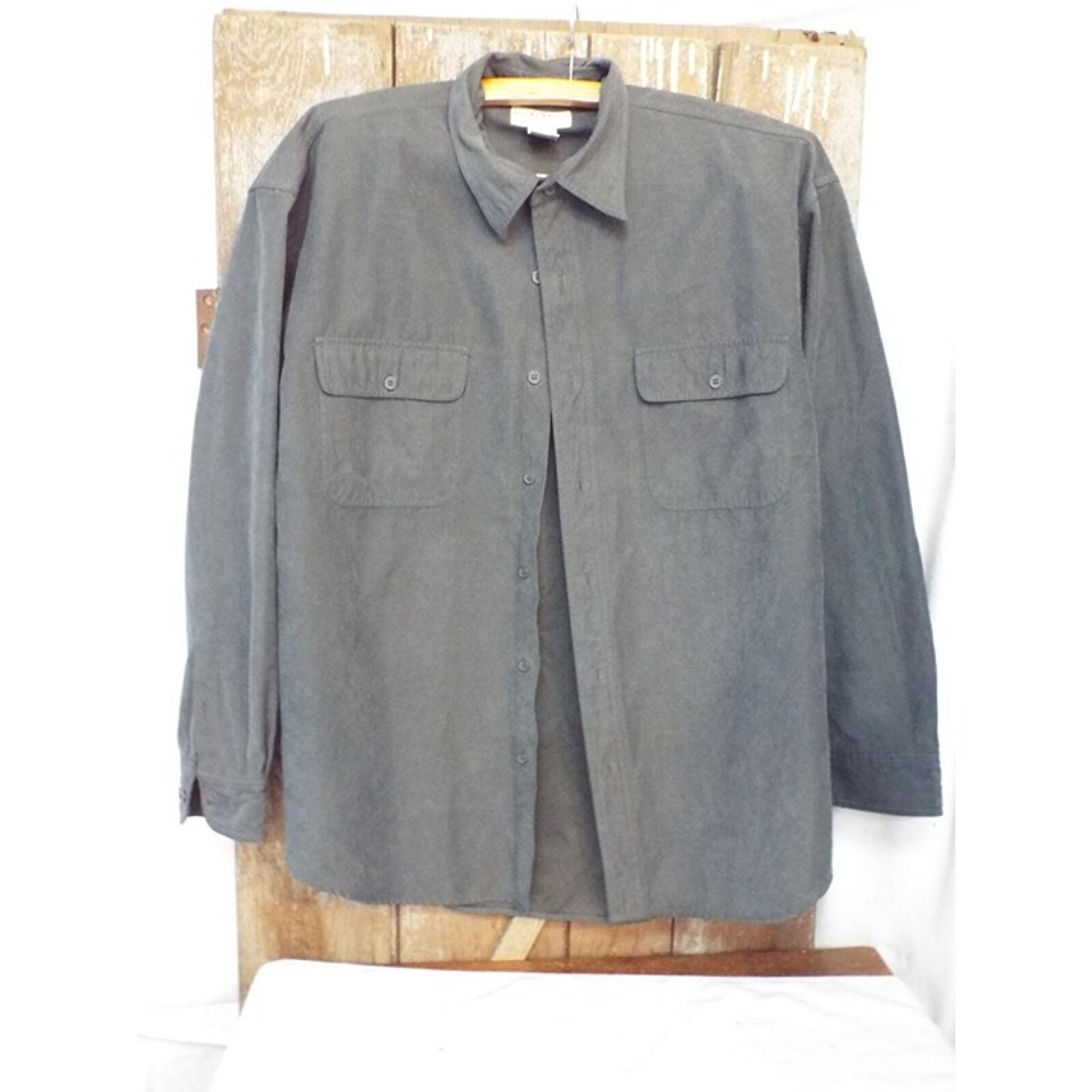 Knightbridge suede shirt mens l grey