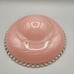 1930s Pink Glass Light Shade Dome Shaped Ceiling Candlewick Edge 3 Hole Mount