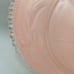 1930s Pink Glass Light Shade Dome Shaped Ceiling Candlewick Edge 3 Hole Mount