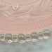 1930s Pink Glass Light Shade Dome Shaped Ceiling Candlewick Edge 3 Hole Mount