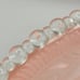 1930s Pink Glass Light Shade Dome Shaped Ceiling Candlewick Edge 3 Hole Mount