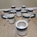Vtg Ceramic Carousel Stone Ware 802 Blue Japan