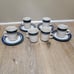 Vtg Ceramic Carousel Stone Ware 802 Blue Japan