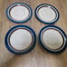 Vtg Ceramic Carousel Stone Ware 802 Blue Japan