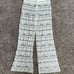 all over lace flare leg pull on white coverup beach pants women’s S