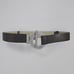 Chico's Metallic Adjustable Leather Cinch Belt with Rhinestone Buckle, S/M