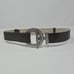 Chico's Metallic Adjustable Leather Cinch Belt with Rhinestone Buckle, S/M