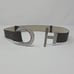 Chico's Metallic Adjustable Leather Cinch Belt with Rhinestone Buckle, S/M
