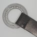 Chico's Metallic Adjustable Leather Cinch Belt with Rhinestone Buckle, S/M