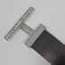 Chico's Metallic Adjustable Leather Cinch Belt with Rhinestone Buckle, S/M