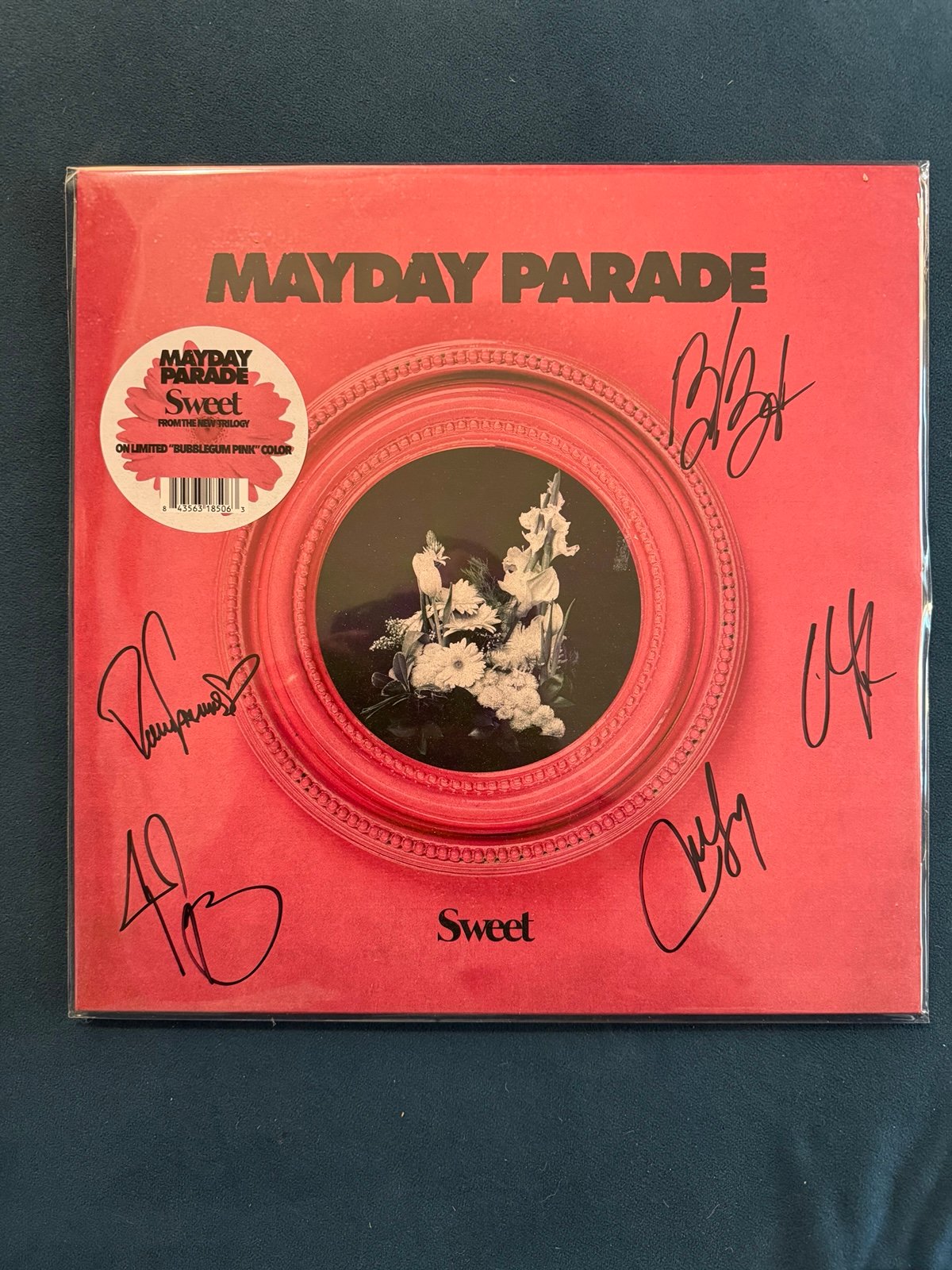 Mayday Parade Sweet , Bubblegum Pink Vinyl LP, SIGNED