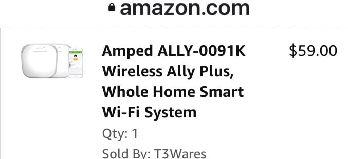 Amped ALLY-0091K wireless ally plus whole home smart Wi-Fi system