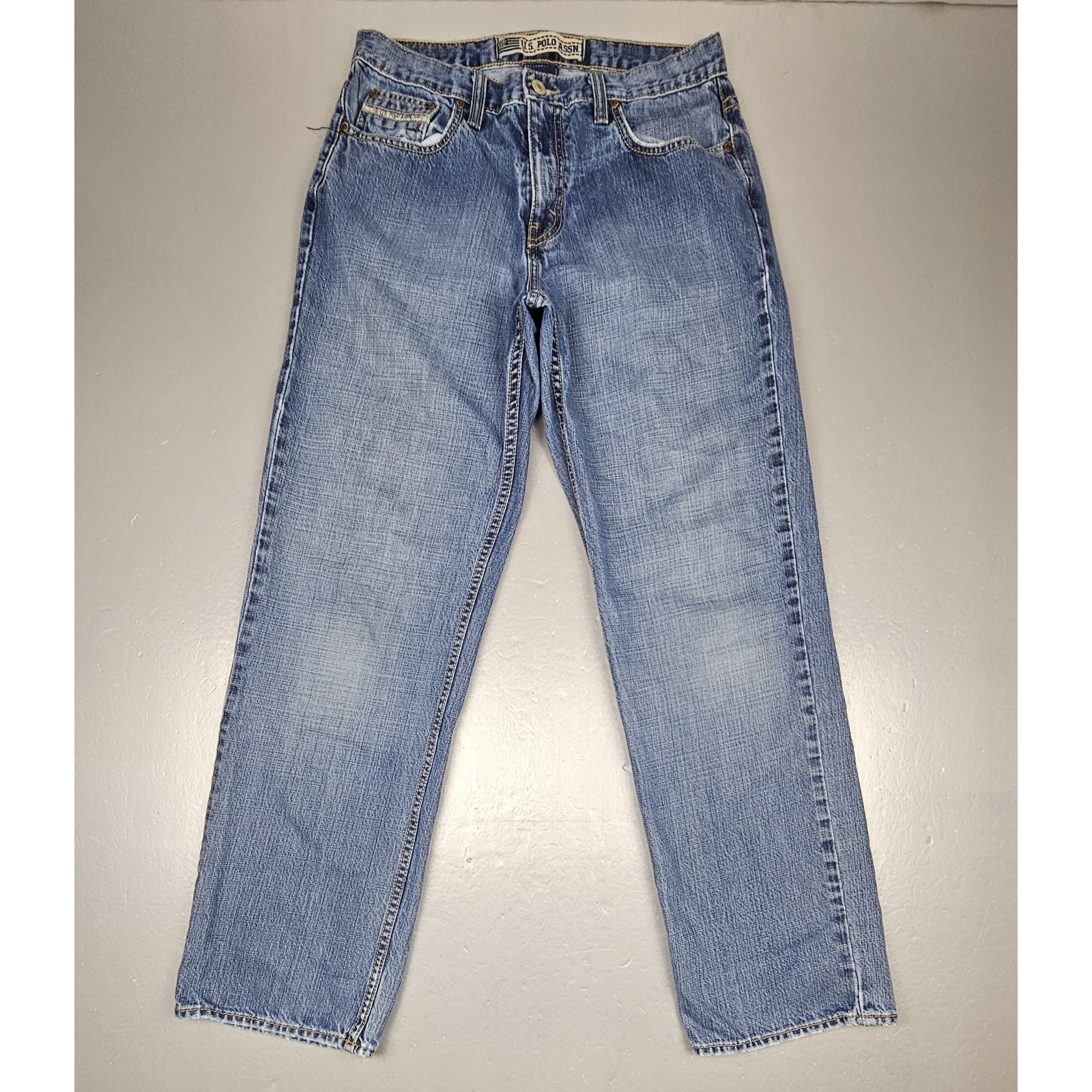 US Polo Assn Jeans Men 32x32. Vintage Blue Baggy Denim Y2K 90's Embroidered