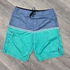 O'neill board shorts swim trunks casual shorts blue and green Men's size 34