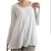 Magnolia Pearl Dylan Tee White Long Sleeve Relaxed Oversized Fit One Size Cotton