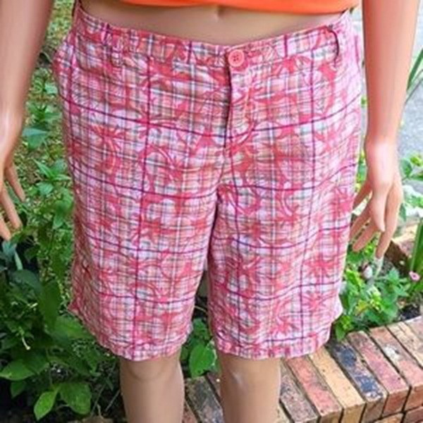 head jeans coral flannel Bermuda shorts