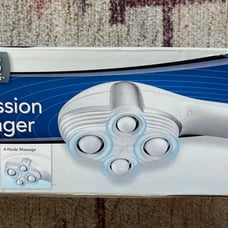 HoMedics Compact Lightweight Portable Percussion Massager, White