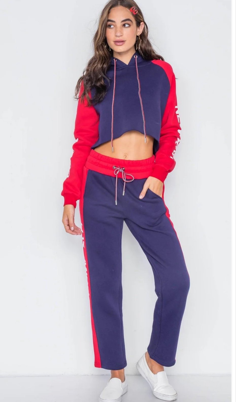 NWT! Women’s Hot & Delicious, Two-Piece Colorblock Tracksuit — Size Large