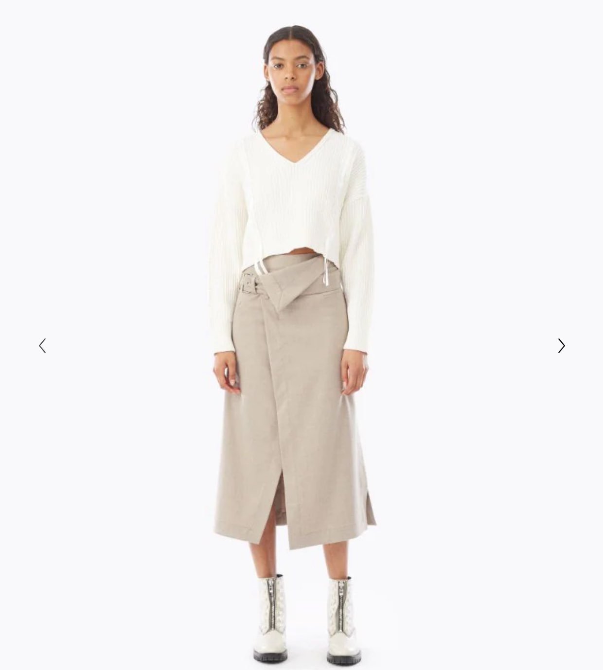 Phillip Lim Cropped Ribbon Weave Sweater