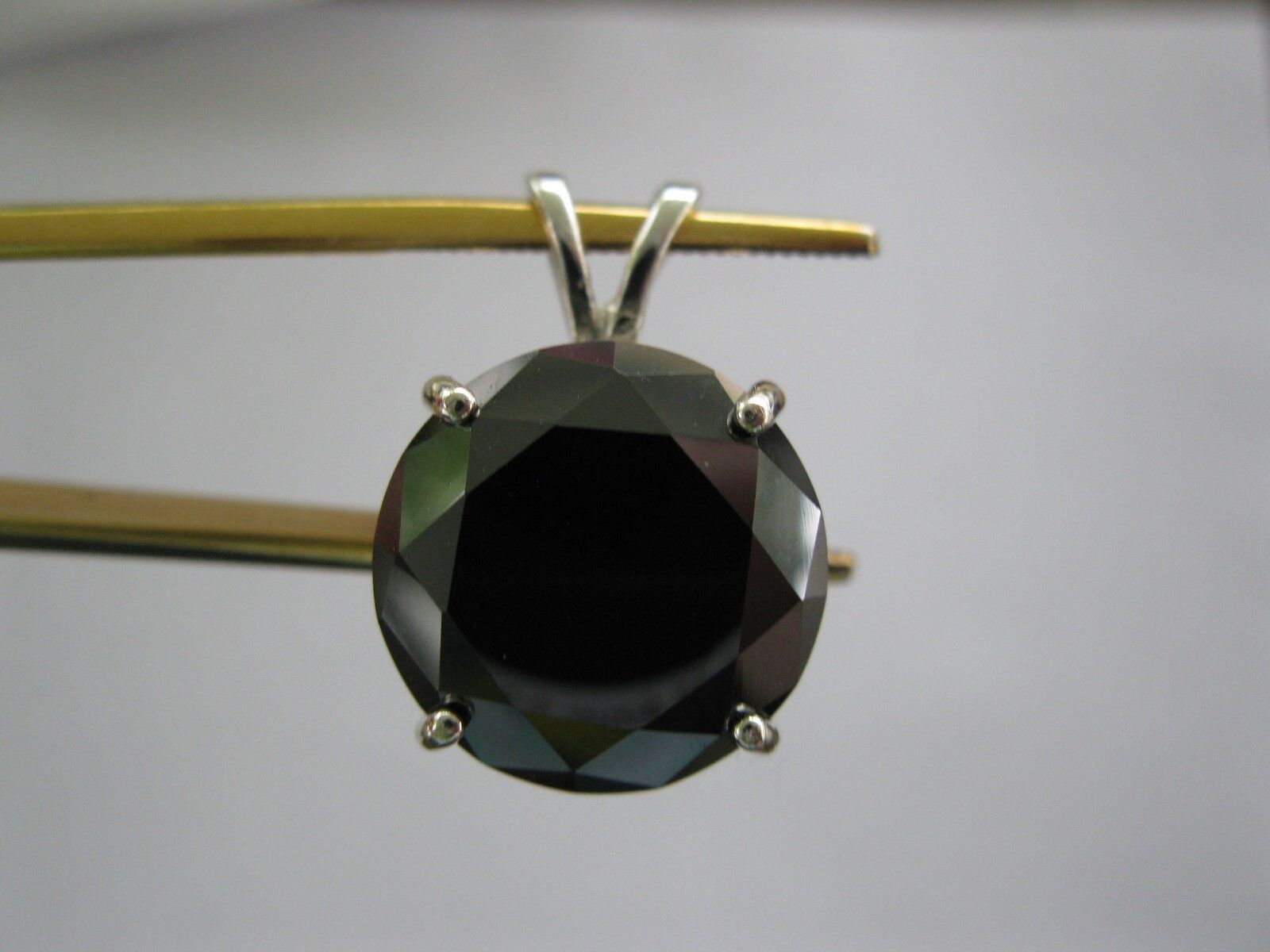 13.50ct NATURAL BLACK DIAMOND NECKLACE,FREE DIAMOND TESTER,CERTIFI CATE,PENDANT