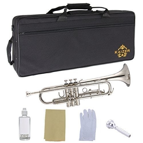 Kaizer TRP-1000NK Standard B Flat Bb Student Trumpet - Nickel Silver