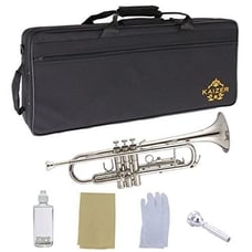 Kaizer TRP-1000NK Standard B Flat Bb Student Trumpet - Nickel Silver