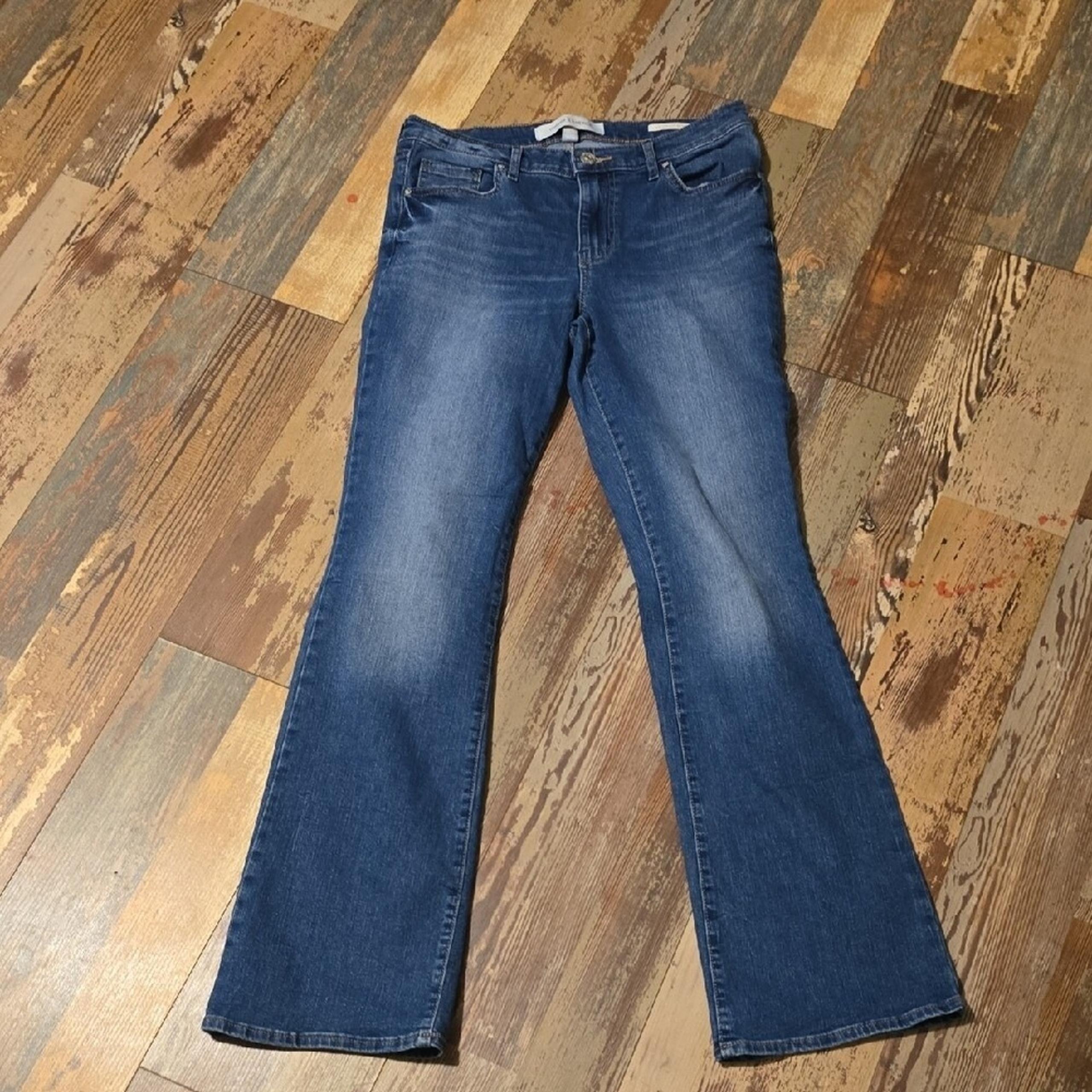Vintage America Blue Flare Wide Leg Jeans Womens Size 8 29 Inseem