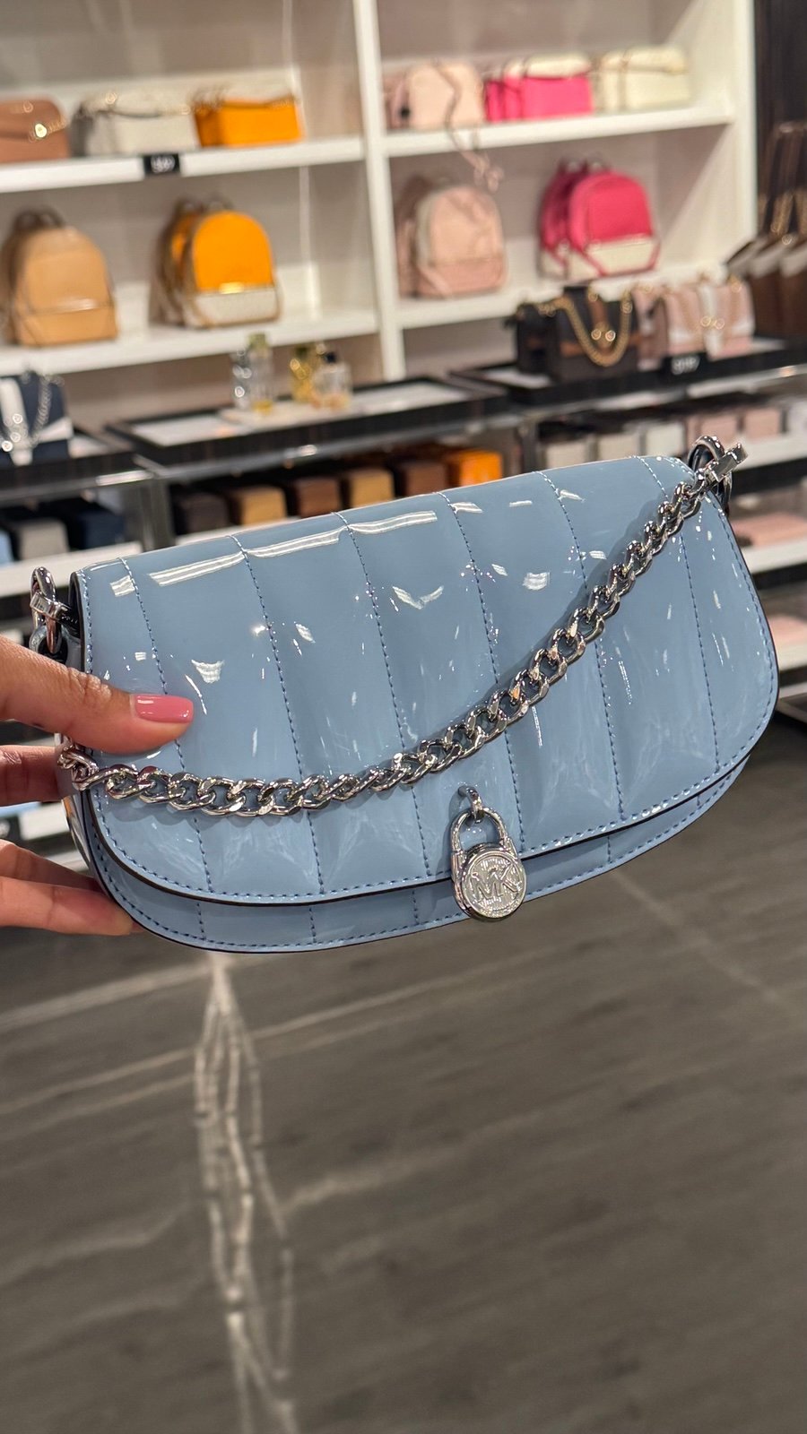 Michael Kors Mila Small Patent Convertible Crossbody Bag