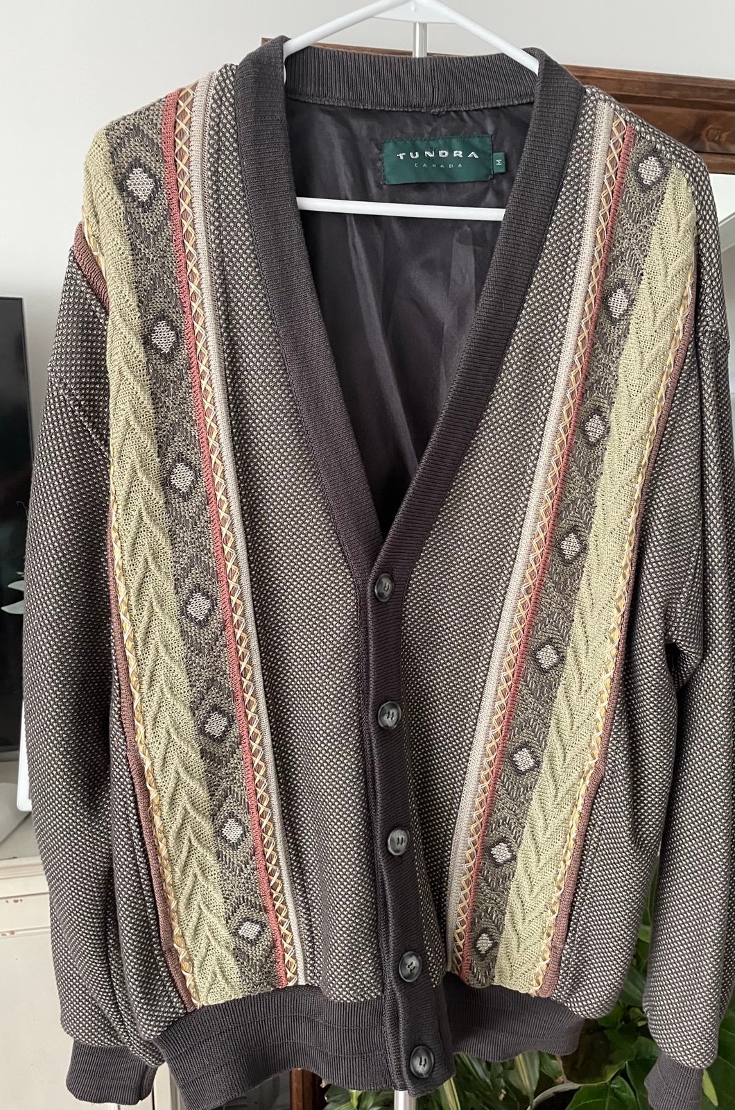 Vintage Tundra Men’s Cardigan Sweater Size M