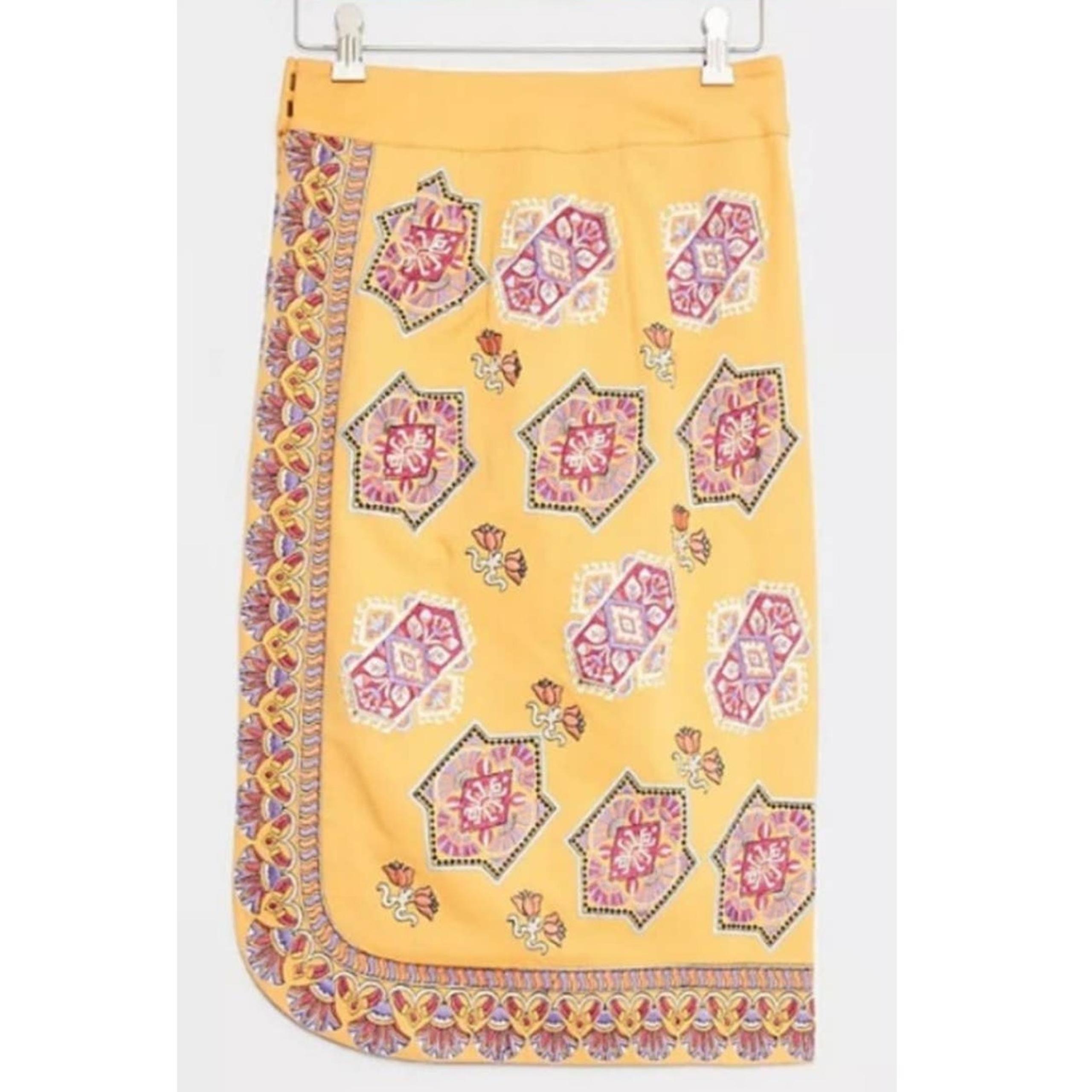 New Anthropologie Krissy Floral Embroidered Pencil Skirt $198 SIZE 8