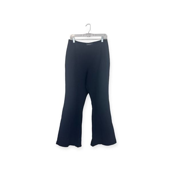 Escada black wide leg pants with pleating on the bottom size 42-large/12