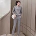 Add velvet and thick casual sports fashion suit women's 2022 Autumn/winter onlin