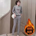 Add velvet and thick casual sports fashion suit women's 2022 Autumn/winter onlin