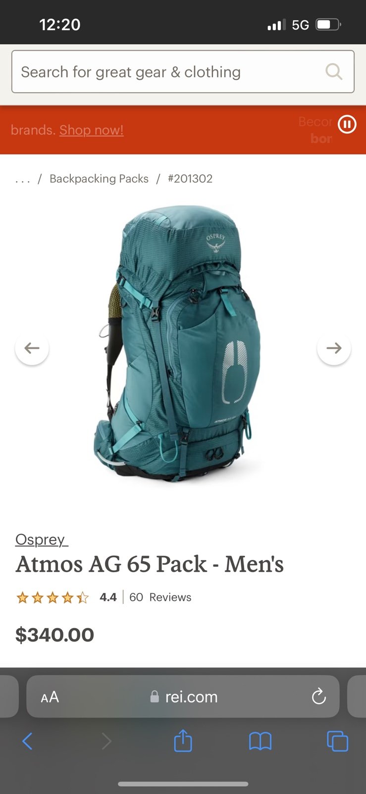 Osprey AG pack