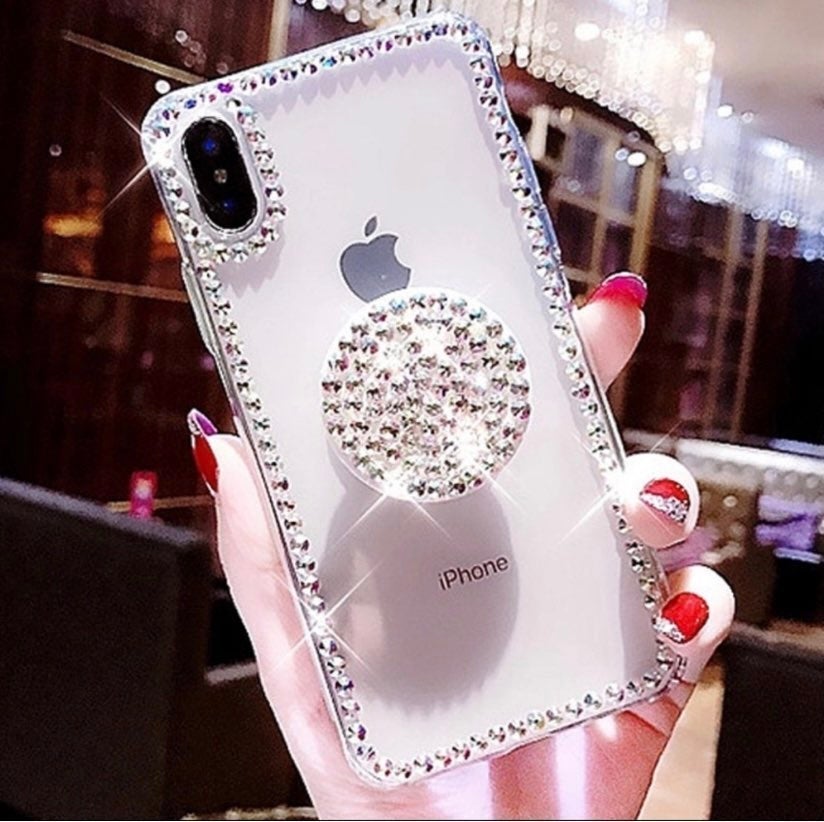 Custom handmade bedazzled phone case