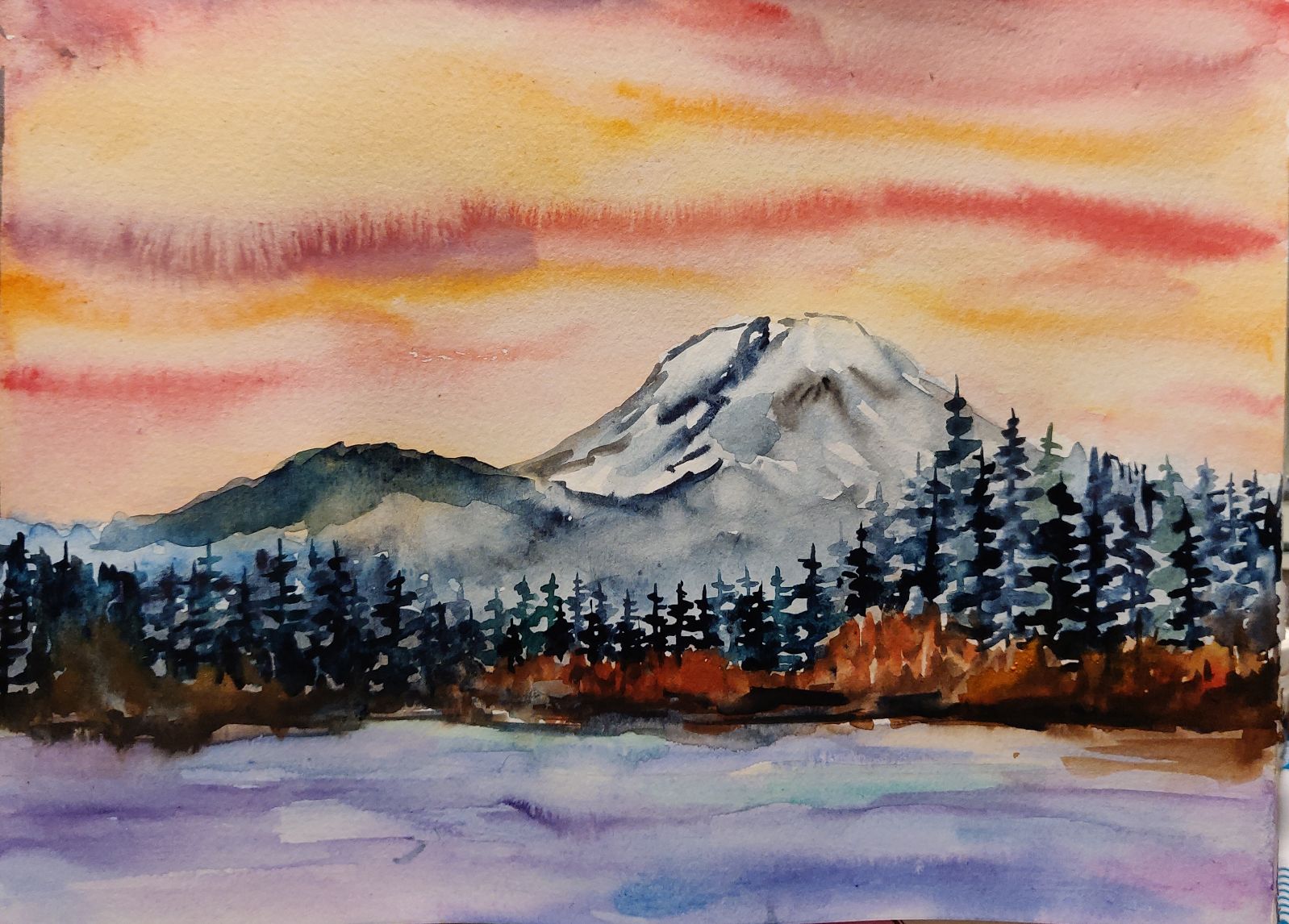 seattle washington Watercolor Painting