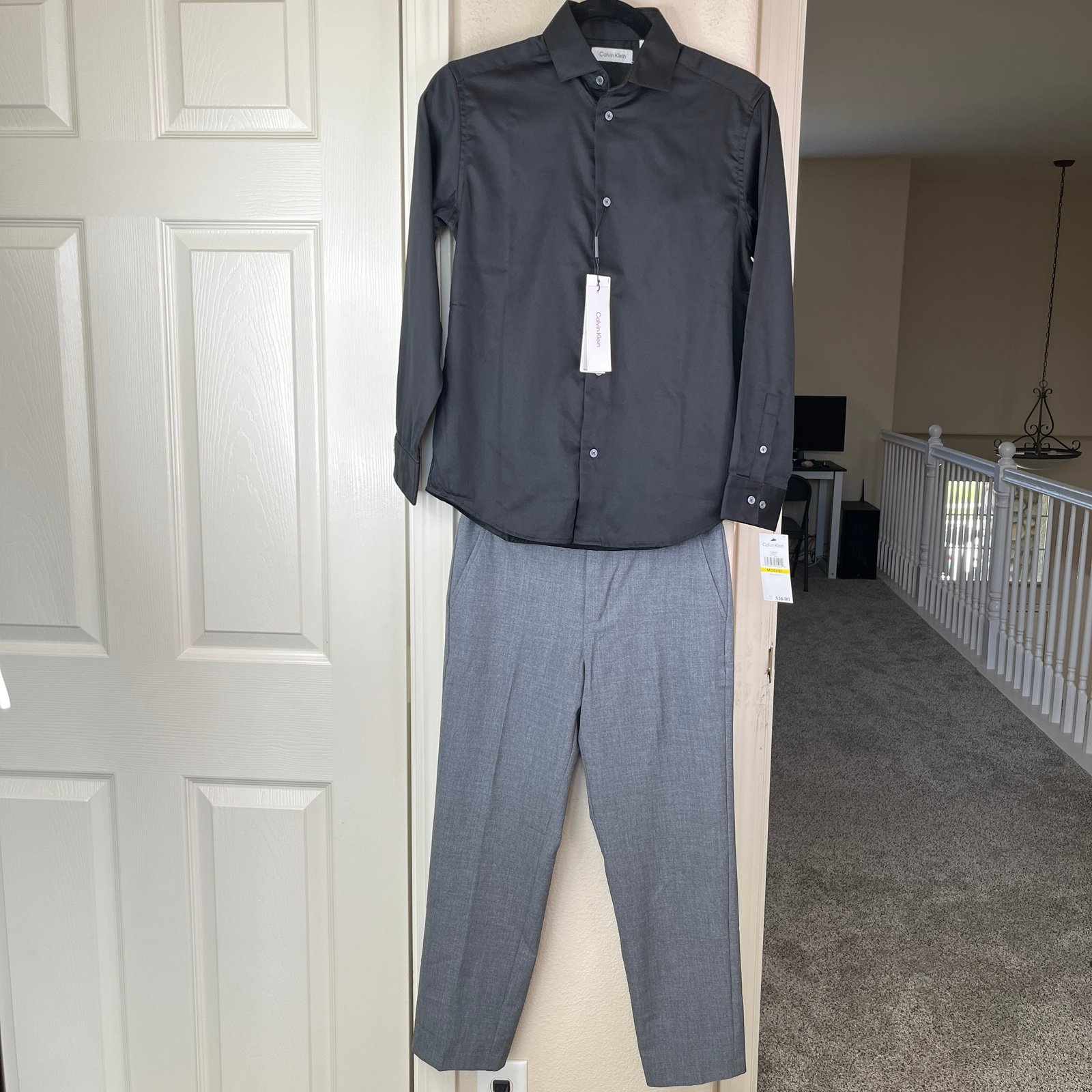NWT Boys Casual Wear Slack Pants And Long Sleeve Dress Shirt Size 10/12 #608