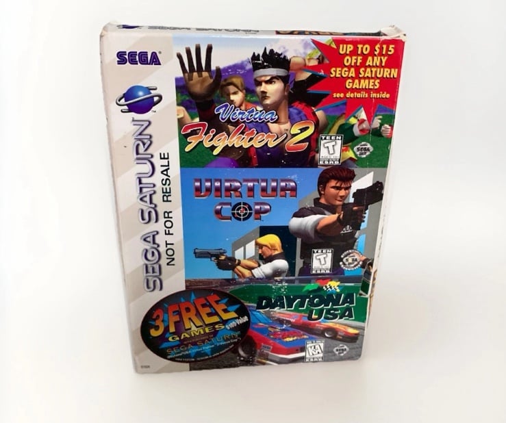 Sega Saturn 3 Pack: Virtua Fighter 2 Virtua Cop Daytona USA Mint NEW OPEN BOX
