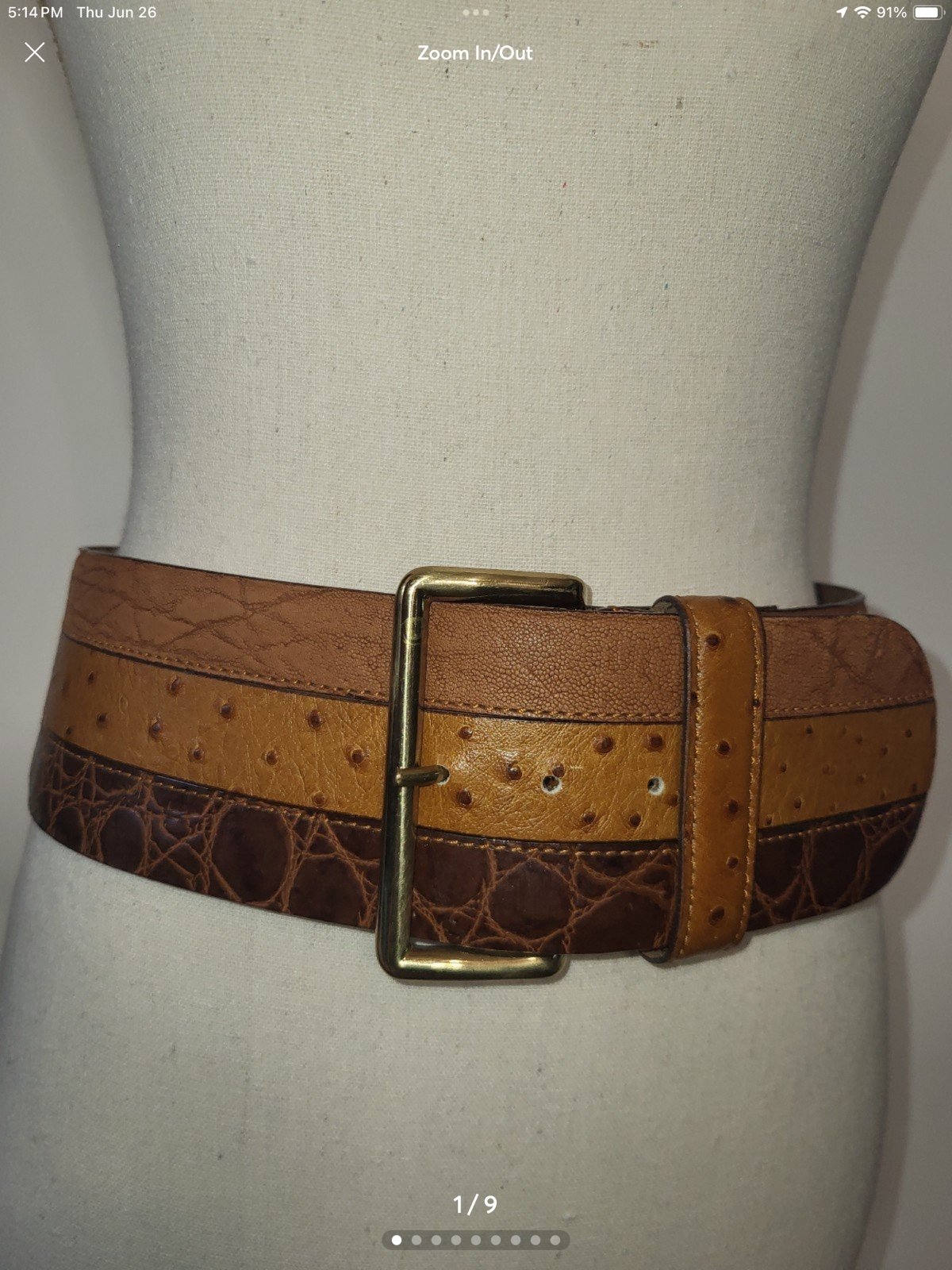 Vintage GianFranco Ferre Leather Belt Made in Italy HTF