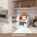 4 Pack Stackable Plastic Storage Basket