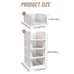 4 Pack Stackable Plastic Storage Basket