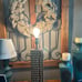 Vintage antique hard wood Chinese abacus table lamp