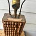 Vintage antique hard wood Chinese abacus table lamp